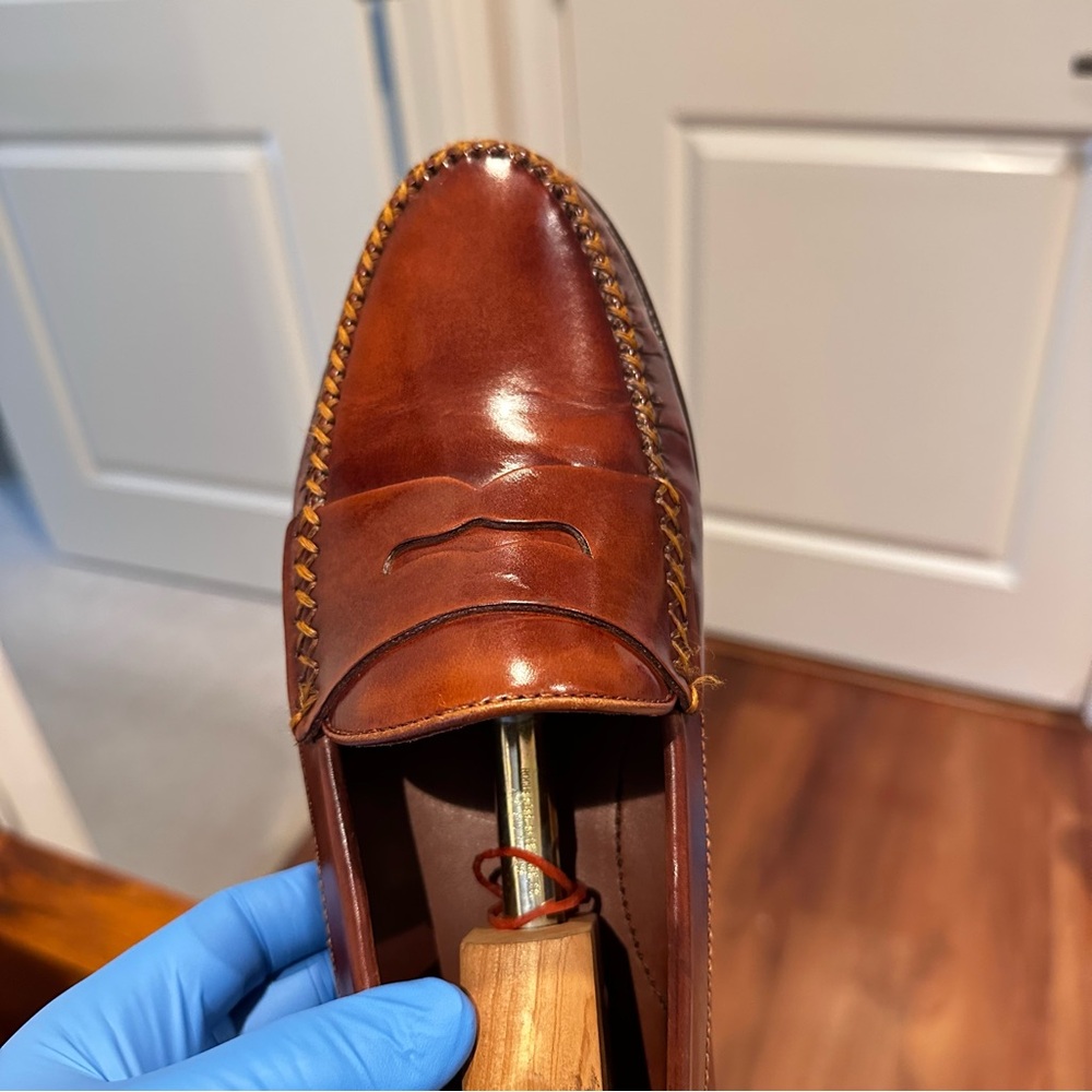 Nordstrom Men's Brown Leather Penny Loafers - Picture 10 of 14